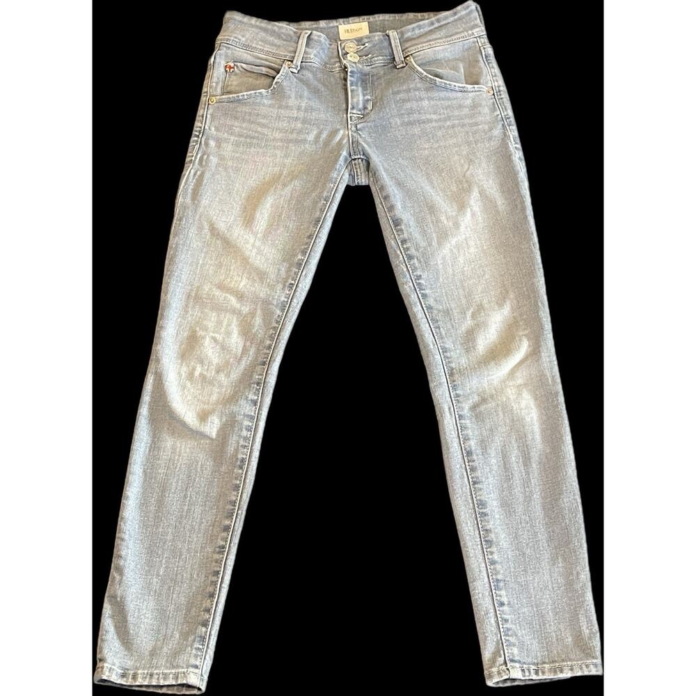 Hudson Skinny Jeans Stretch Light Wash Distressed